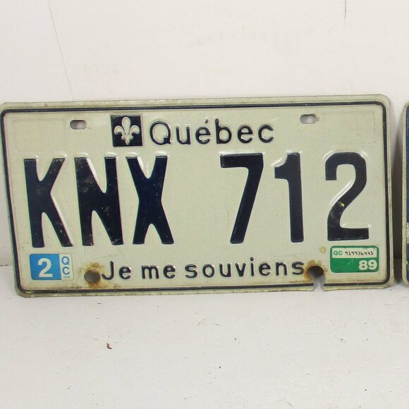 Lot of 10 QUEBEC, CANADA LICENSE PLATES - Je me souviens 1980's - 90's - Picture 4 of 11